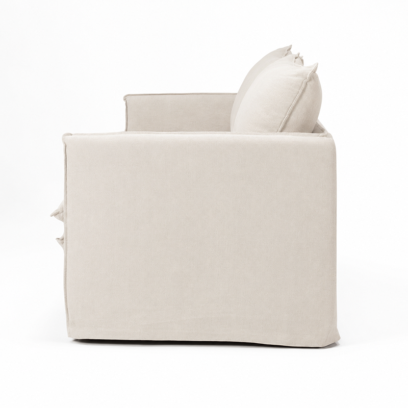 Hamilton Slipcover 3 Seater Sofa W210cm (Cement)