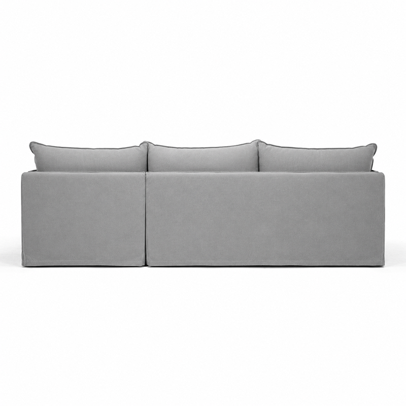 Hamilton Slipcover 3 Seater Chaise Sofa W277cm Cement/Khaki/Oatmeal