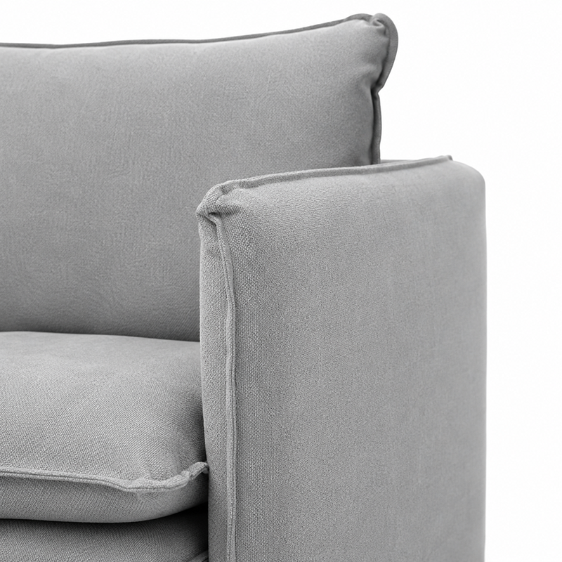 Hamilton Slipcover 3 Seater Chaise Sofa W277cm Cement/Khaki/Oatmeal