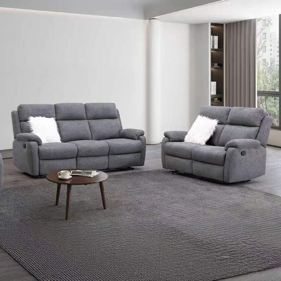 Harbour Fabric Recliner 1 / 2 / 3 Seater-Rhino (Blue / Black)