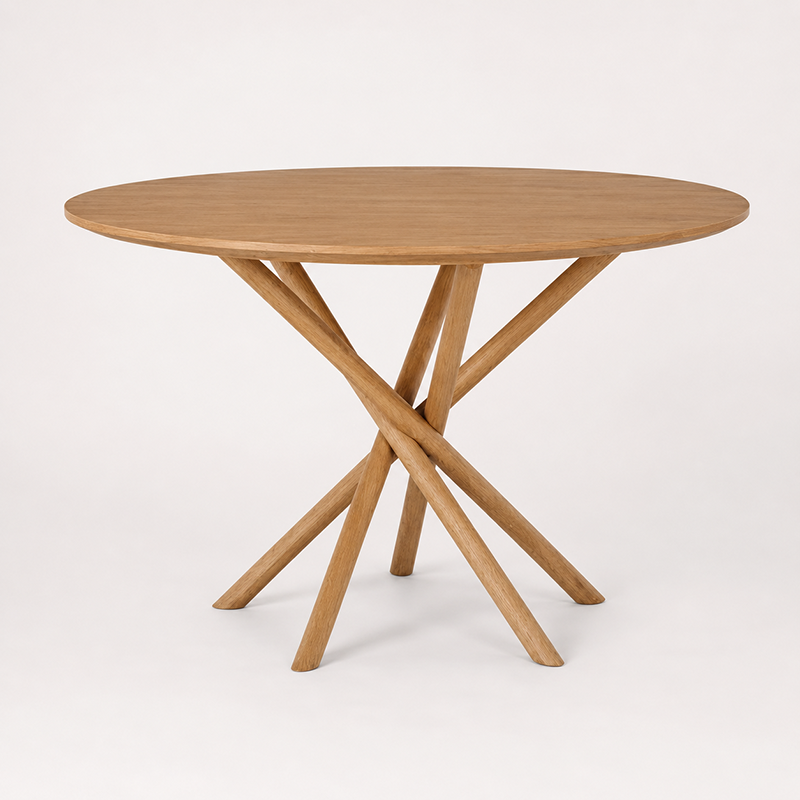 Harper Round Dining Table Natural Oak 1200mm