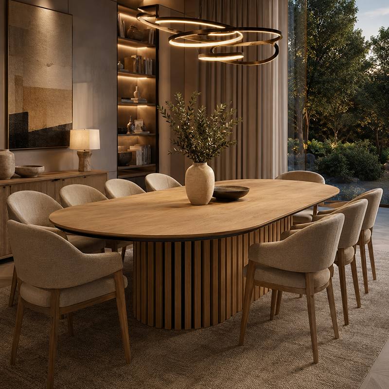 Hopewell Oval Dining Table 2100mm