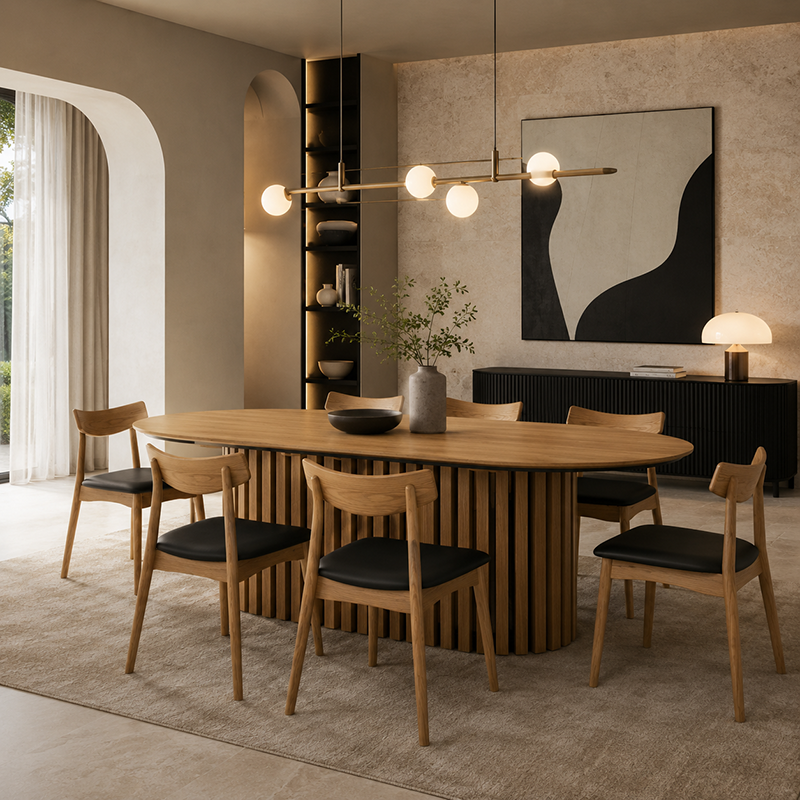 Hopewell Oval Dining Table 2100mm