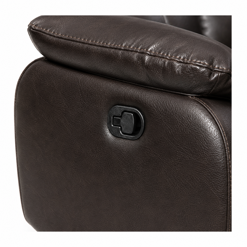 Hudson Recliner Sofa (Dark Brown)
