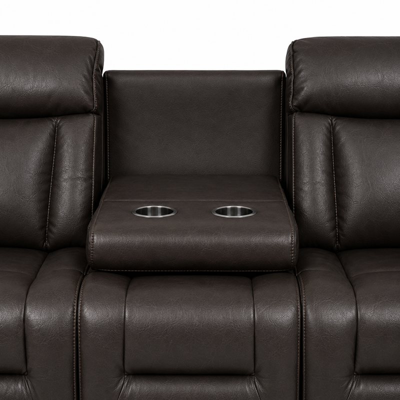 Hudson Recliner Sofa (Dark Brown)