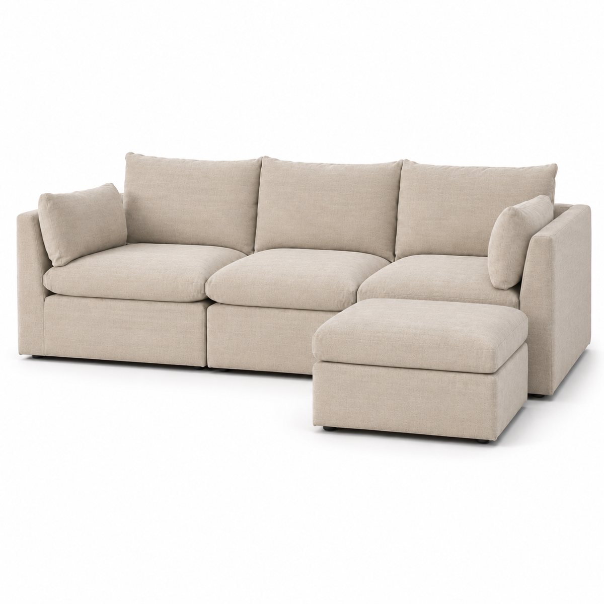 Hugo Flex Modular Fabric Sofa - Ivory or Grey