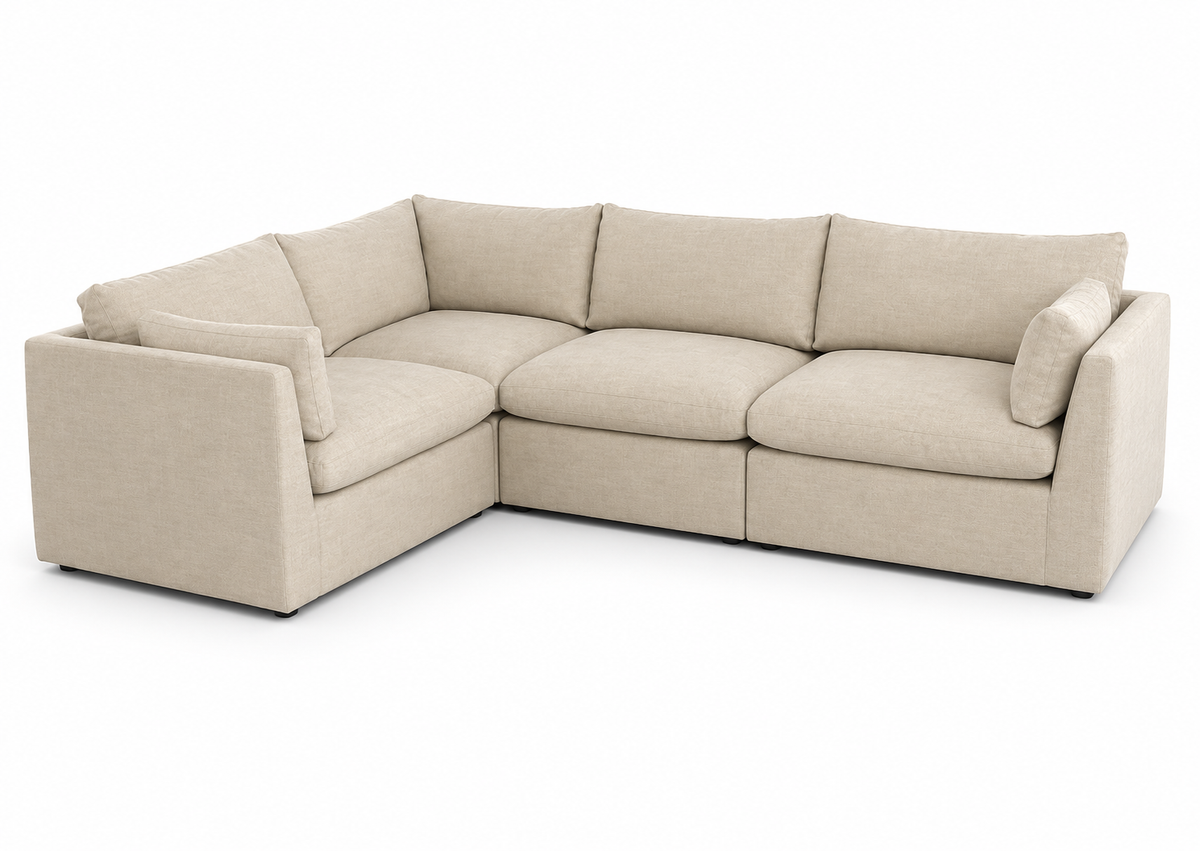 Hugo Flex Modular Fabric Sofa - Ivory or Grey