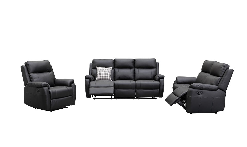 Harbour leather 3 pcs recliner suite