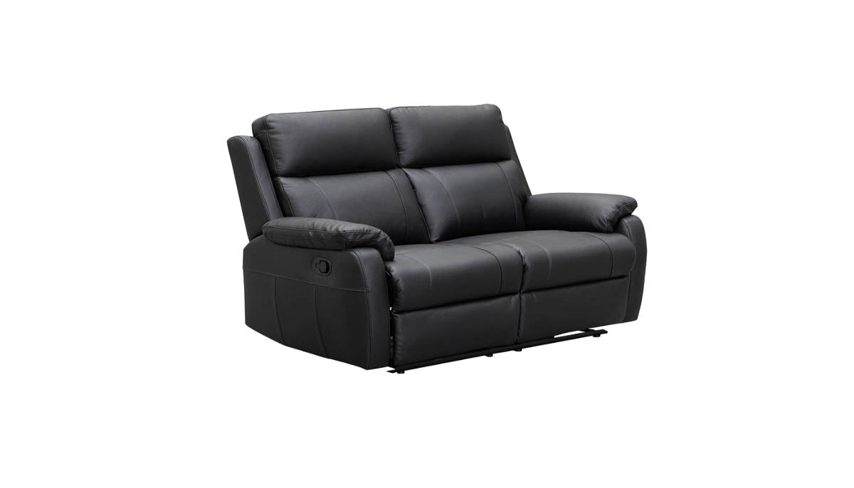 Harbour Leather Recliner 1/2/3 Seat-(Grey / Black)