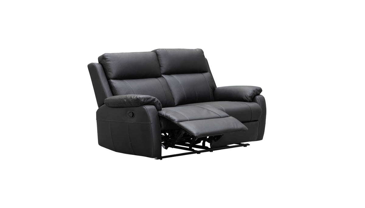 Harbour Leather Recliner 1/2/3 Seat-(Grey / Black)