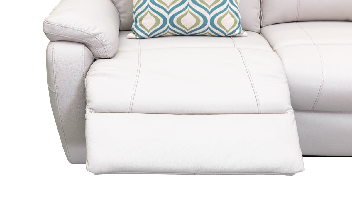 Harbour Leather Recliner 1/2/3 Seat-(Grey / Black)