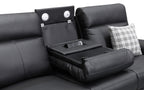 Archie Leather Recliner 1/2/3 Seat Suite - Black