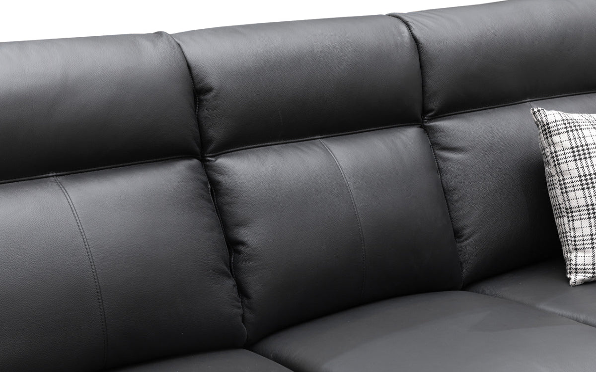 Archie Leather Recliner 1 / 2 / 3 Seater Suite (Black)