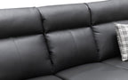 Archie Leather Recliner 1/2/3 Seat Suite - Black