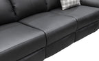 Archie Leather Recliner 1/2/3 Seat Suite - Black