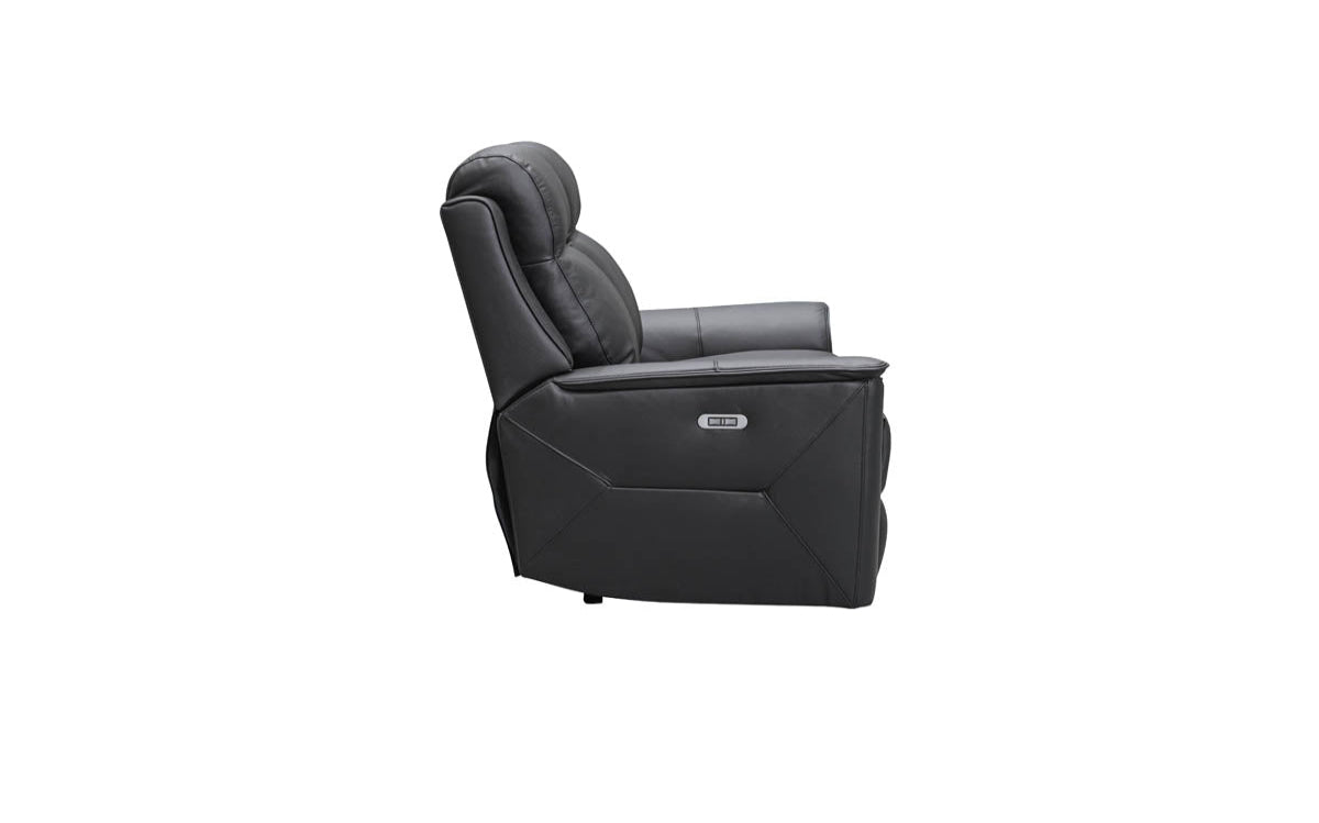 Archie Leather Recliner 1 / 2 / 3 Seater Suite (Black)