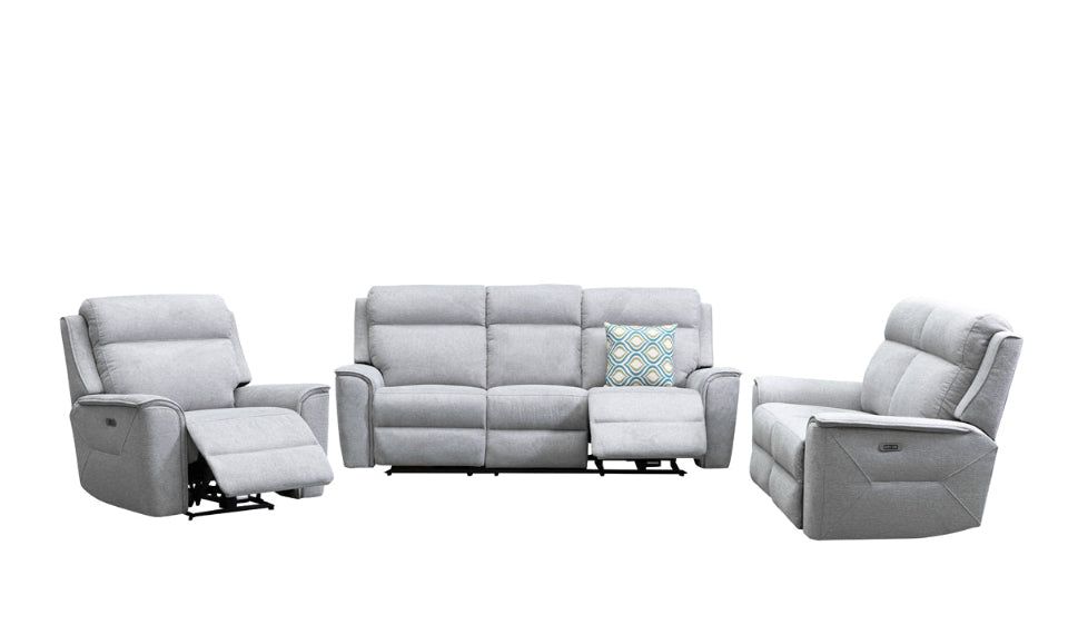Archie Fabric Recliner 1/2/3 Seat Suite - Grey