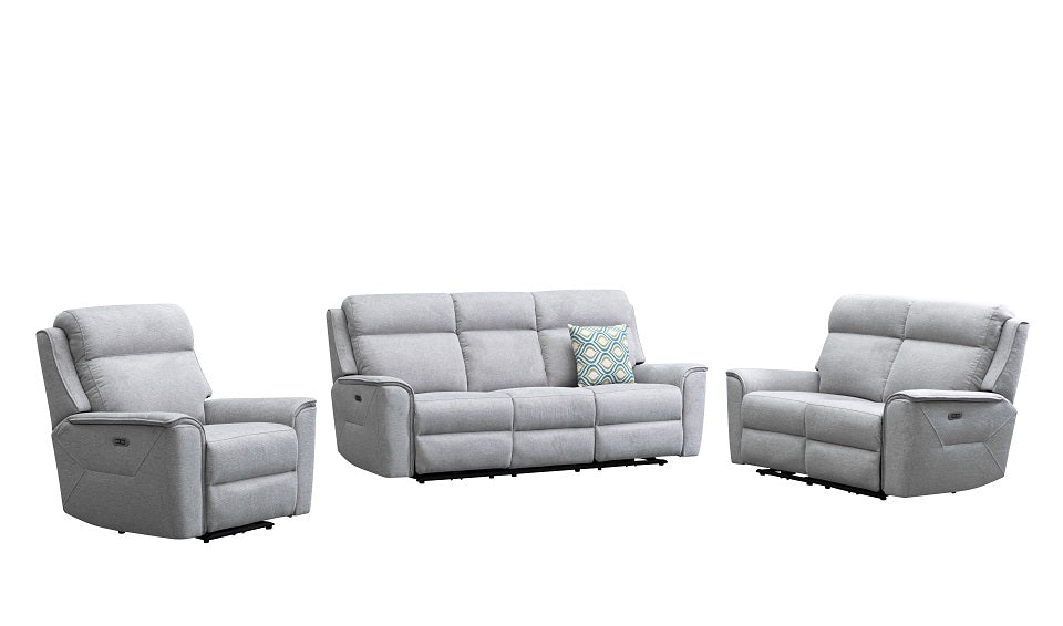 Archie fabric 3 pcs electric recliner suite