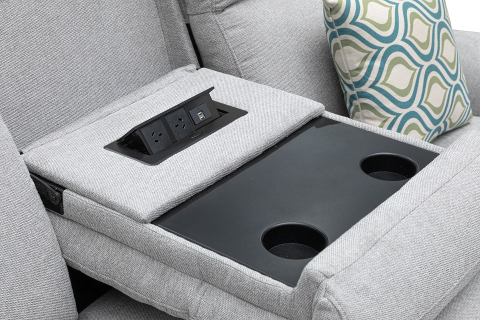 Archie Fabric 3 Seat Electric Recliner