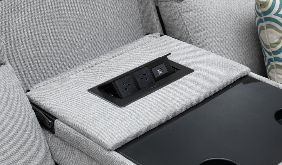 Archie Fabric Recliner 1/2/3 Seat Suite - Grey