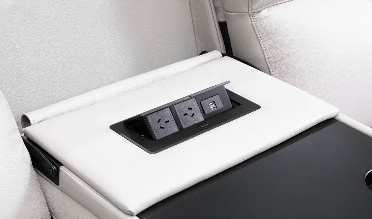 Archie Leather Recliner 1/2/3 Seat Suite-Light Grey