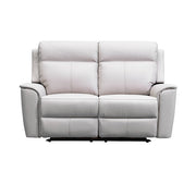 Archie Leather 2 Seater Electric Recliner (Grey / Black)