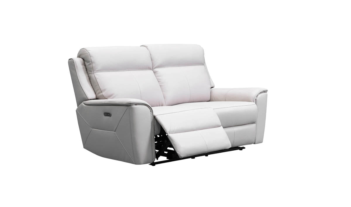 Archie Leather Recliner 1/2/3 Seat Suite-Light Grey