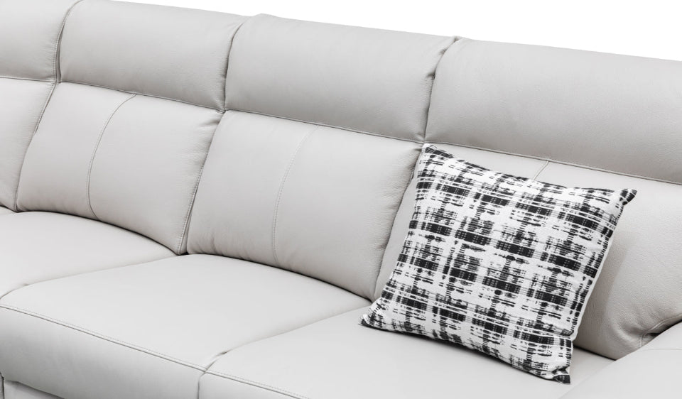 Archie leather 6 Seat Corner Recliner Lounge