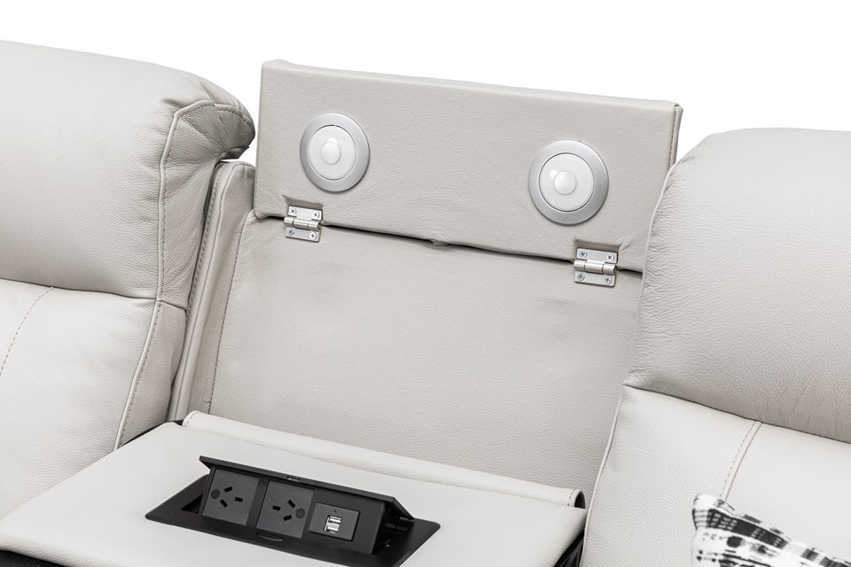 Louise Leather 3 Seat Electric Recliner