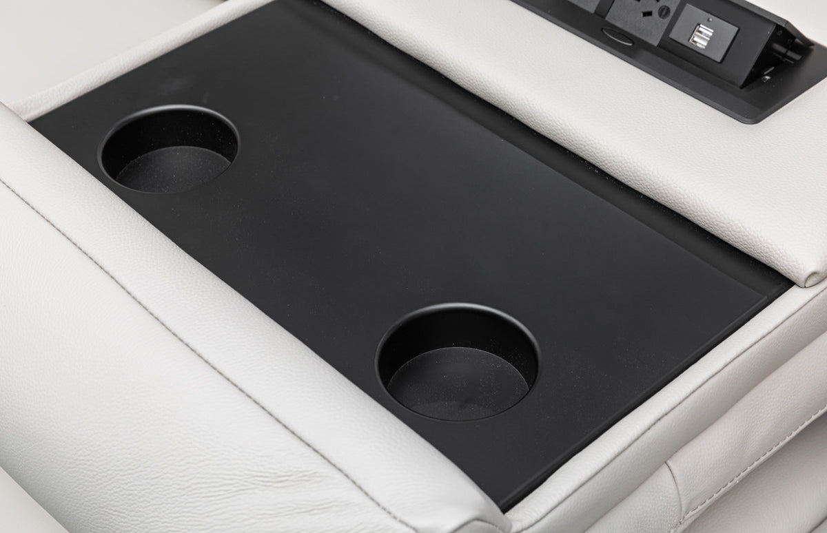 Louise Leather Recliner 1/2/3 Seat-(Grey / Black)