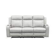 Louise Leather 3 Seater Electric Recliner (Grey / Black)