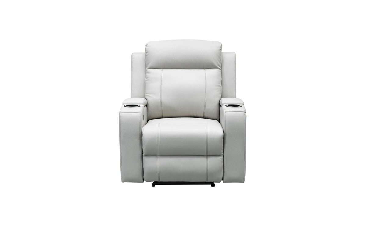 Louise Leather Recliner 1/2/3 Seat-(Grey / Black)