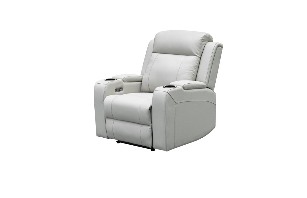 Louise Leather Recliner 1/2/3 Seat-(Grey / Black)