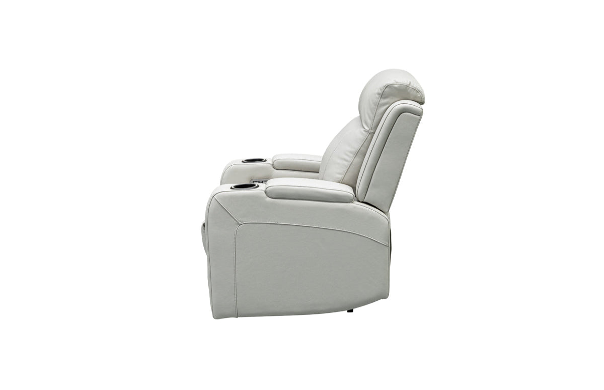 Louise Leather Recliner 1/2/3 Seat-(Grey / Black)