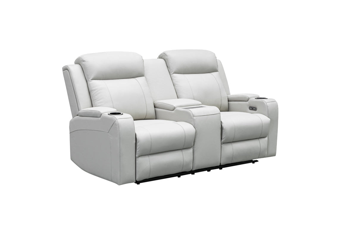 Louise Leather Recliner 1/2/3 Seat-(Grey / Black)
