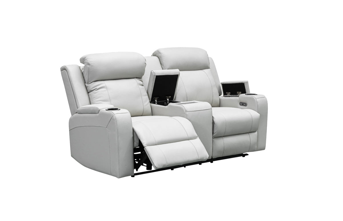 Louise Leather Recliner 1/2/3 Seat-(Grey / Black)