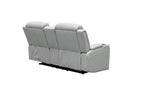 Louise Leather Recliner 1/2/3 Seat-(Grey / Black)