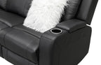 Louise Leather Recliner 1/2/3 Seat-(Grey / Black)