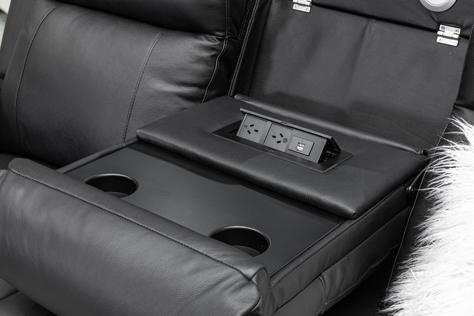 Louise Leather 3 Seat Electric Recliner