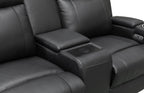 Louise Leather Recliner 1/2/3 Seat-(Grey / Black)