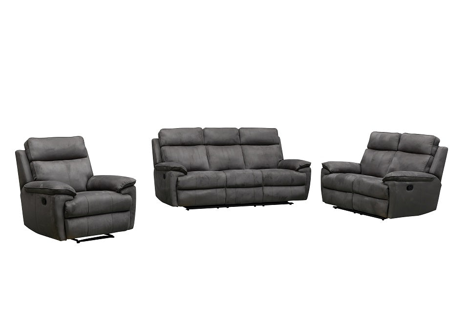 Evans fabric 3 pcs recliner suite