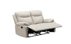 Scott Leather Recliner 1/2/3 Seat-(Black/Grey)