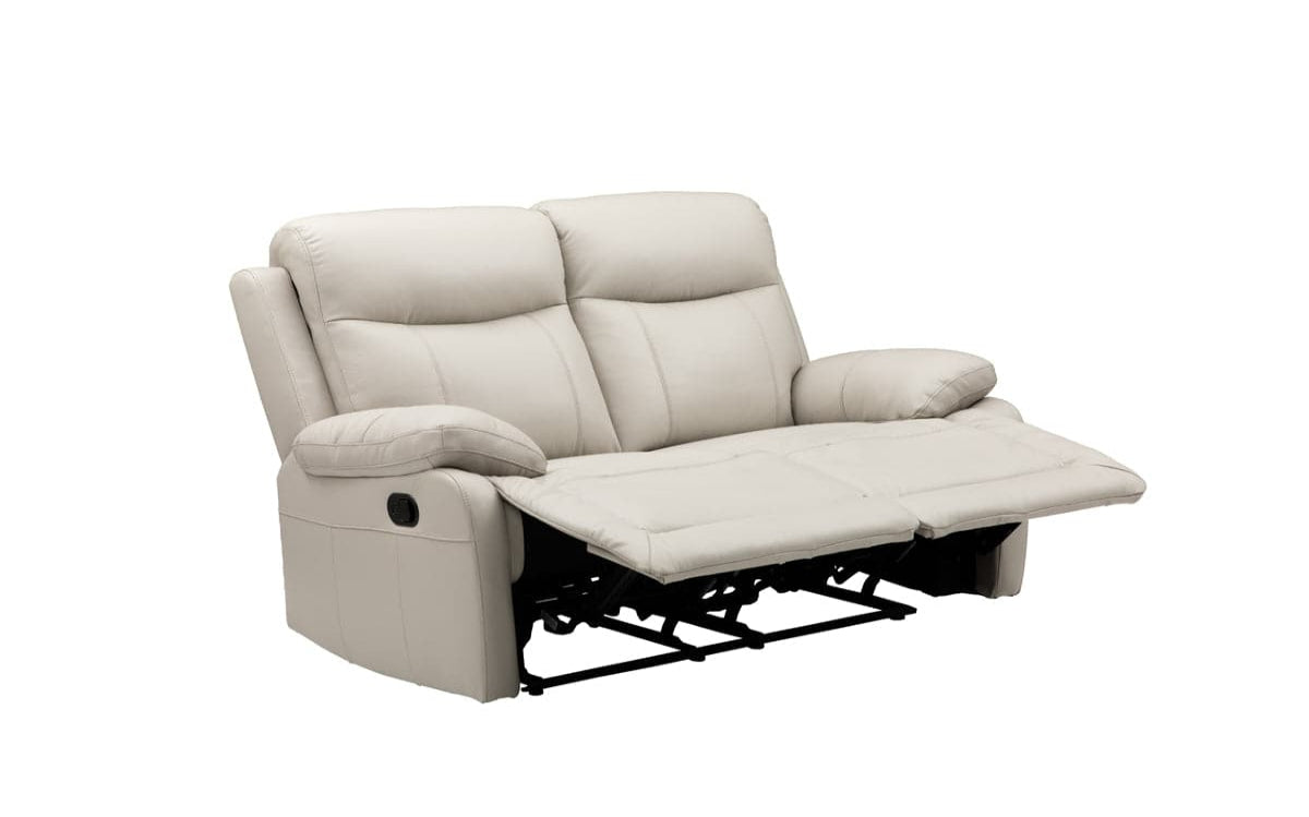 Scott Leather Recliner 1/2/3 Seat-(Black/Grey)