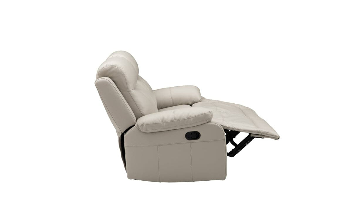 Scott Leather Recliner 1/2/3 Seat-(Black/Grey)