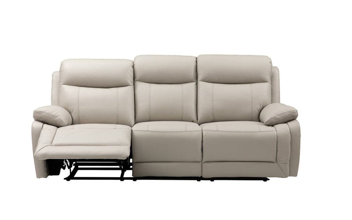 Scott Leather Recliner 1/2/3 Seat-(Black/Grey)