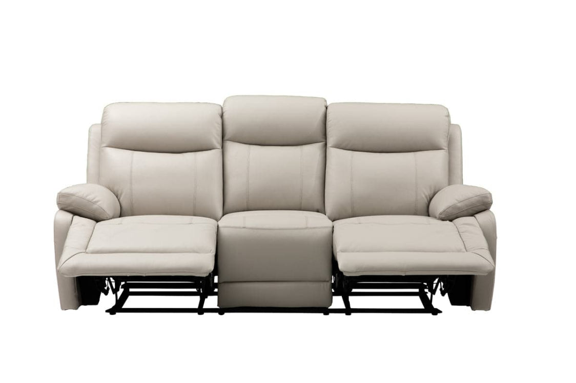 Scott Leather Recliner 1/2/3 Seat-(Black/Grey)