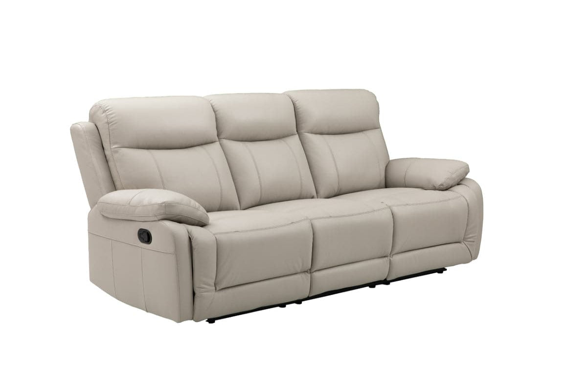 Scott Leather Recliner 1/2/3 Seat-(Black/Grey)