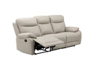 Scott Leather Recliner 1/2/3 Seat-(Black/Grey)