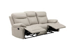 Scott Leather Recliner 1/2/3 Seat-(Black/Grey)