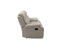 Scott Leather Recliner 1/2/3 Seat-(Black/Grey)